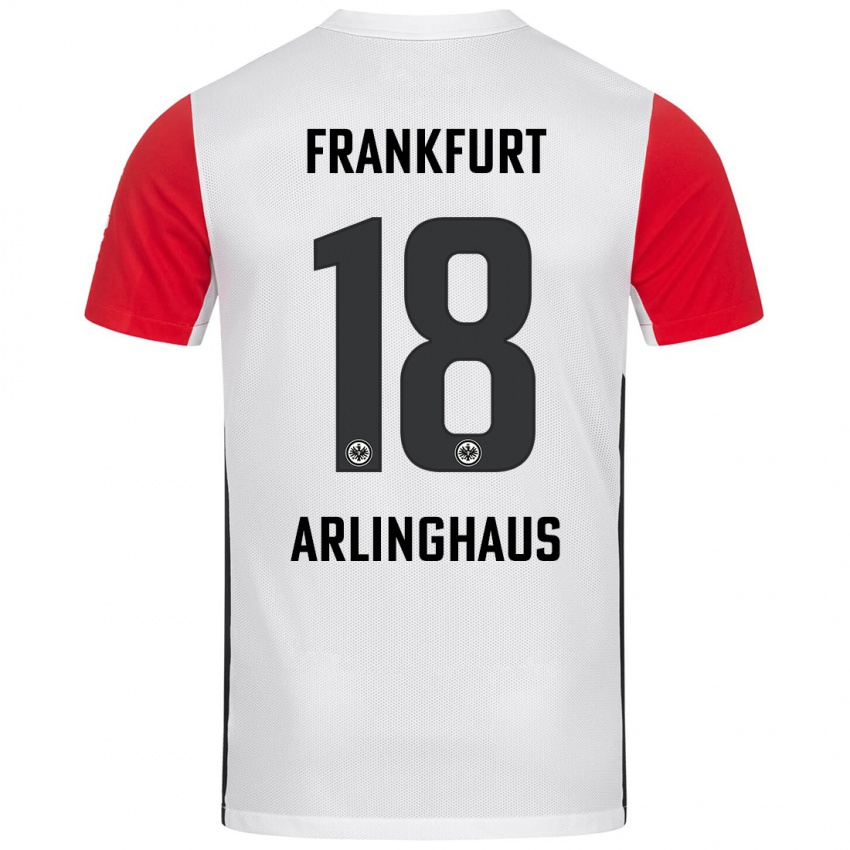 Kinder Max Arlinghaus #18 Weiß Rot Heimtrikot Trikot 2024/25 T-Shirt Schweiz