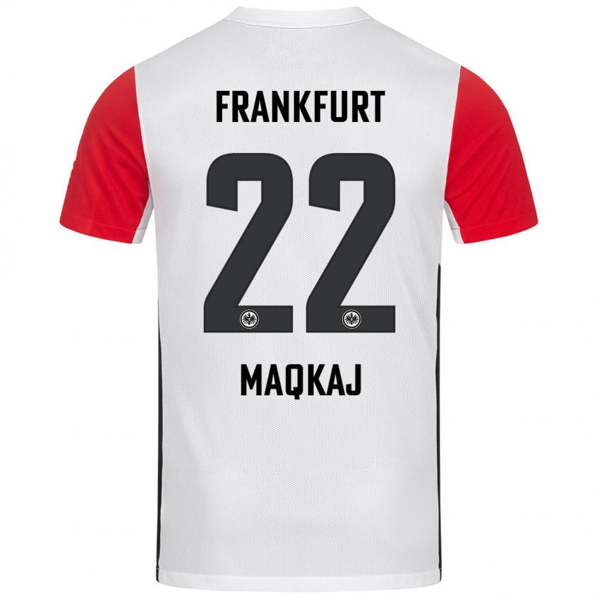 Kinder Dritan Maqkaj #22 Weiß Rot Heimtrikot Trikot 2024/25 T-Shirt Schweiz