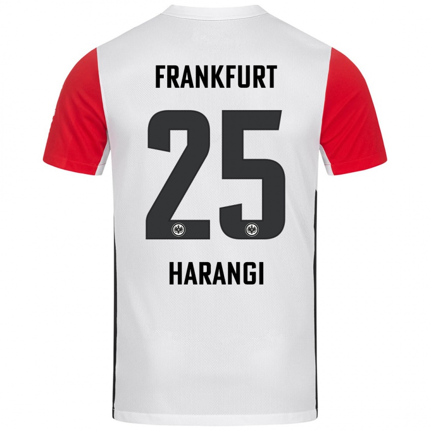 Kinder Aiden Harangi #25 Weiß Rot Heimtrikot Trikot 2024/25 T-Shirt Schweiz