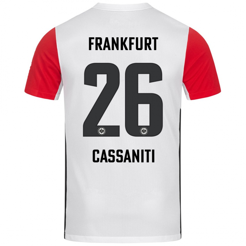 Kinder Nino Cassaniti #26 Weiß Rot Heimtrikot Trikot 2024/25 T-Shirt Schweiz