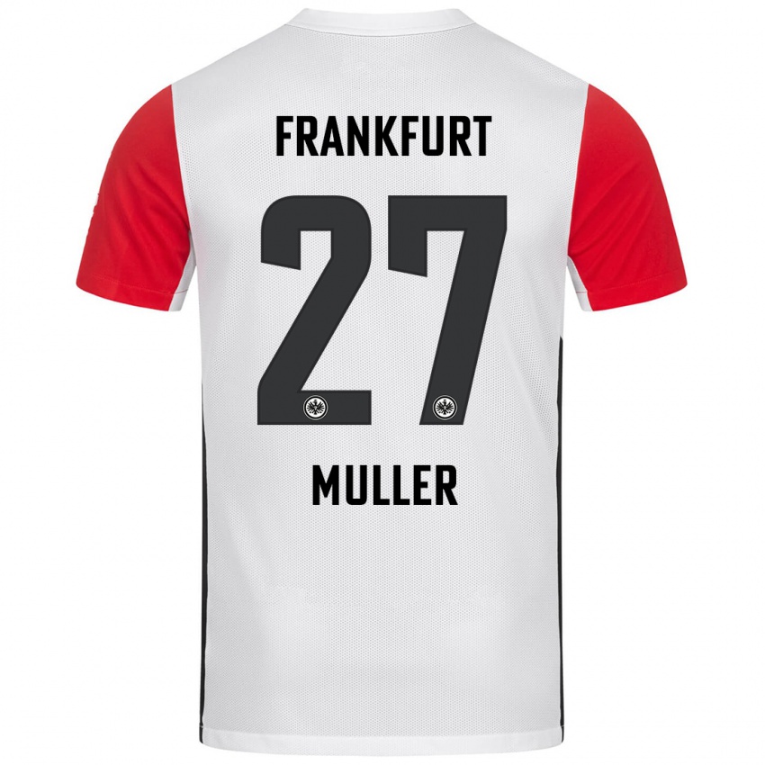 Kinder Mark Müller #27 Weiß Rot Heimtrikot Trikot 2024/25 T-Shirt Schweiz