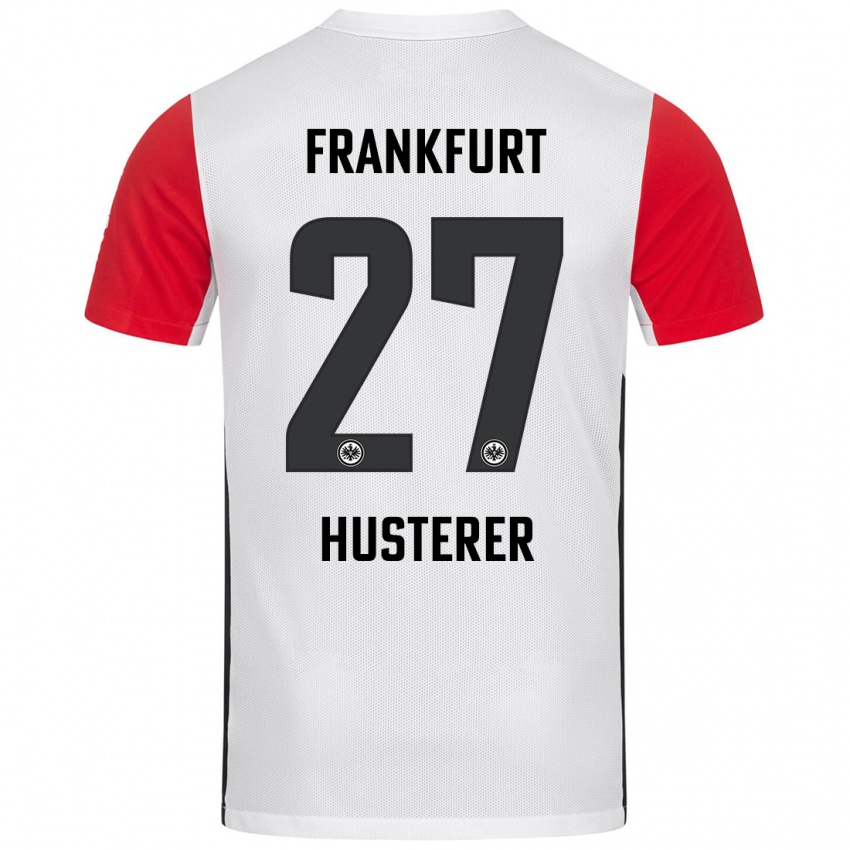 Kinder Lean Husterer #27 Weiß Rot Heimtrikot Trikot 2024/25 T-Shirt Schweiz