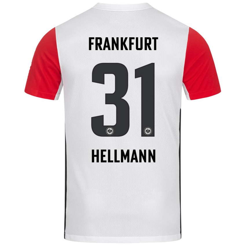 Kinder Melvin Hellmann #31 Weiß Rot Heimtrikot Trikot 2024/25 T-Shirt Schweiz