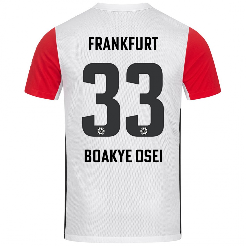 Kinder Derek Boakye-Osei #33 Weiß Rot Heimtrikot Trikot 2024/25 T-Shirt Schweiz