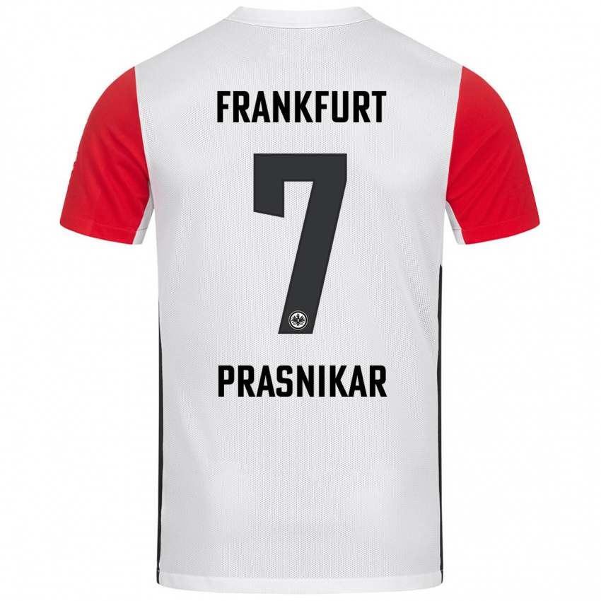 Kinder Lara Prašnikar #7 Weiß Rot Heimtrikot Trikot 2024/25 T-Shirt Schweiz