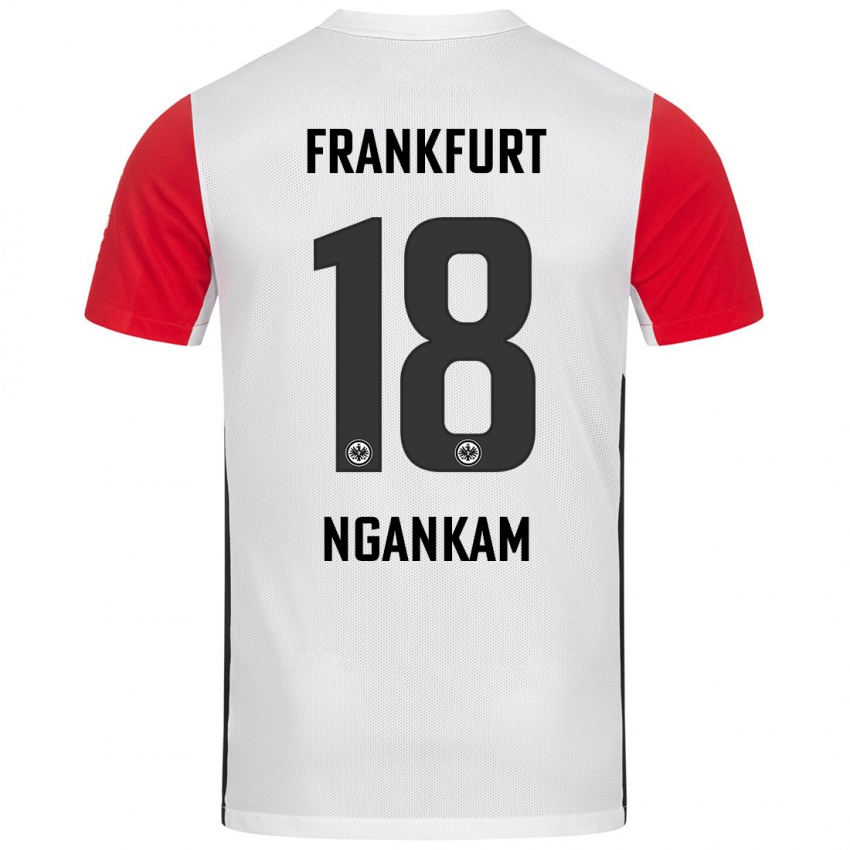 Kinder Jessic Ngankam #18 Weiß Rot Heimtrikot Trikot 2024/25 T-Shirt Schweiz