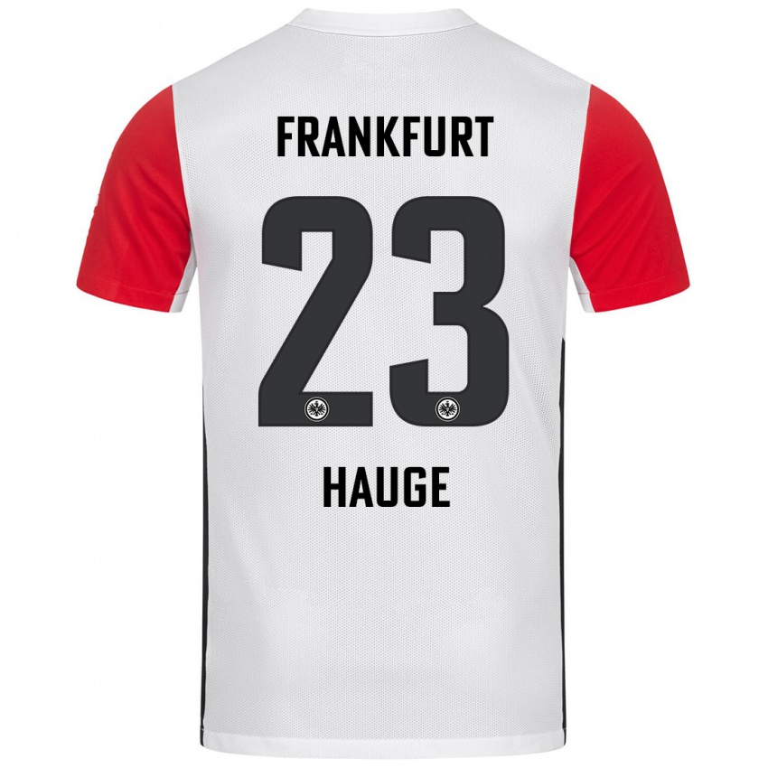 Kinder Jens Petter Hauge #23 Weiß Rot Heimtrikot Trikot 2024/25 T-Shirt Schweiz