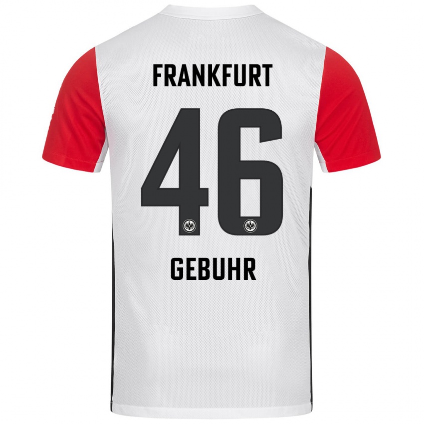 Kinder Dario Gebuhr #46 Weiß Rot Heimtrikot Trikot 2024/25 T-Shirt Schweiz