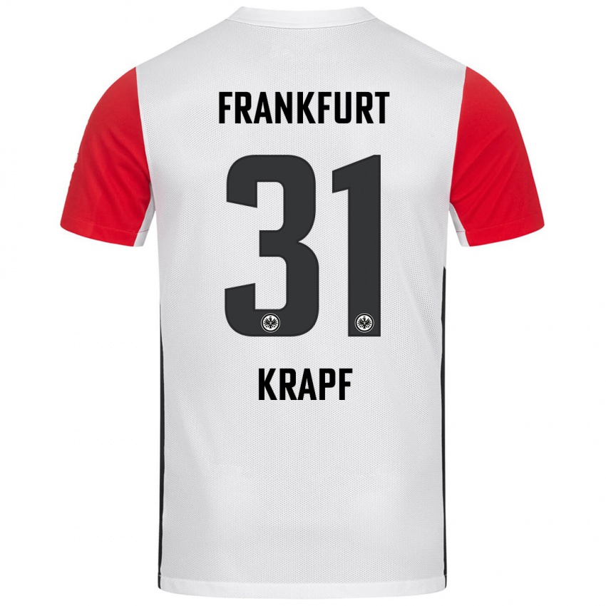 Kinder Maximilian Krapf #31 Weiß Rot Heimtrikot Trikot 2024/25 T-Shirt Schweiz