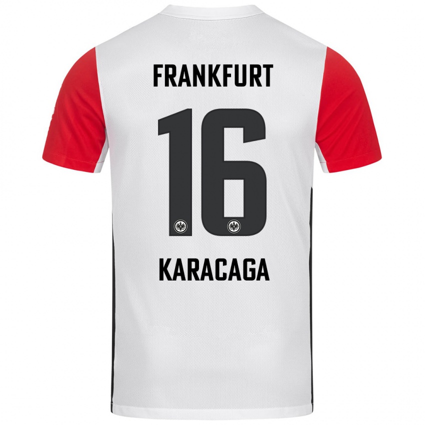 Kinder Tom Karacaga #16 Weiß Rot Heimtrikot Trikot 2024/25 T-Shirt Schweiz