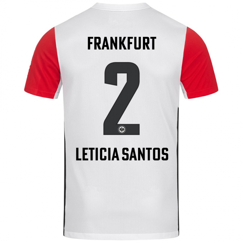 Kinder Letícia Santos De Oliveira #2 Weiß Rot Heimtrikot Trikot 2024/25 T-Shirt Schweiz