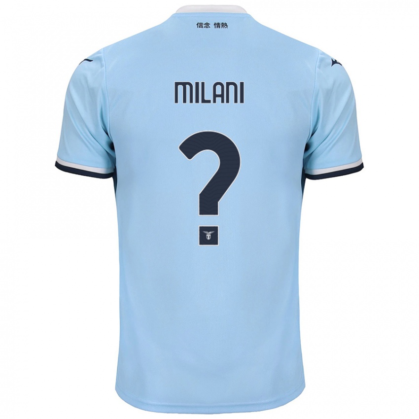 Enfant Maillot Alessandro Milani #0 Bleu Tenues Domicile 2024/25 T-Shirt Suisse