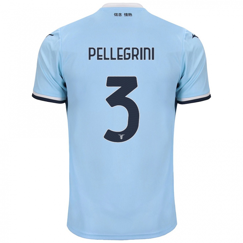 Enfant Maillot Luca Pellegrini #3 Bleu Tenues Domicile 2024/25 T-Shirt Suisse