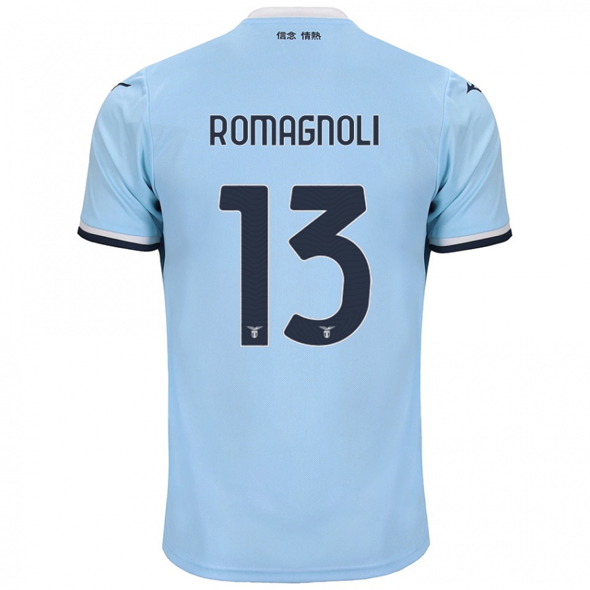 Enfant Maillot Alessio Romagnoli #13 Bleu Tenues Domicile 2024/25 T-Shirt Suisse