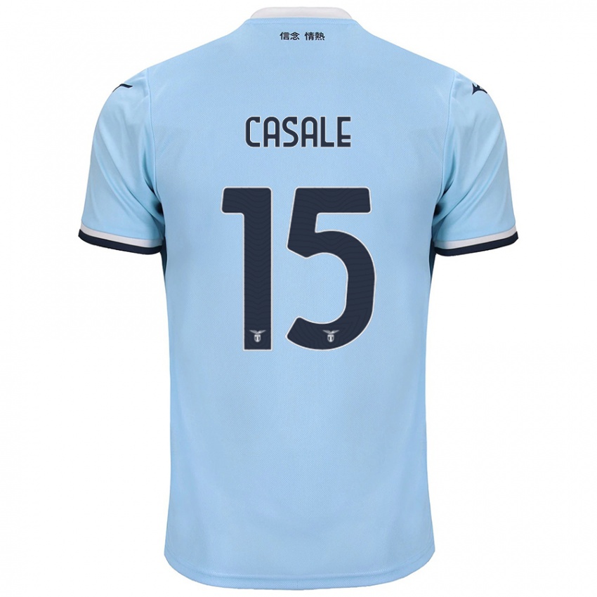 Enfant Maillot Nicolò Casale #15 Bleu Tenues Domicile 2024/25 T-Shirt Suisse