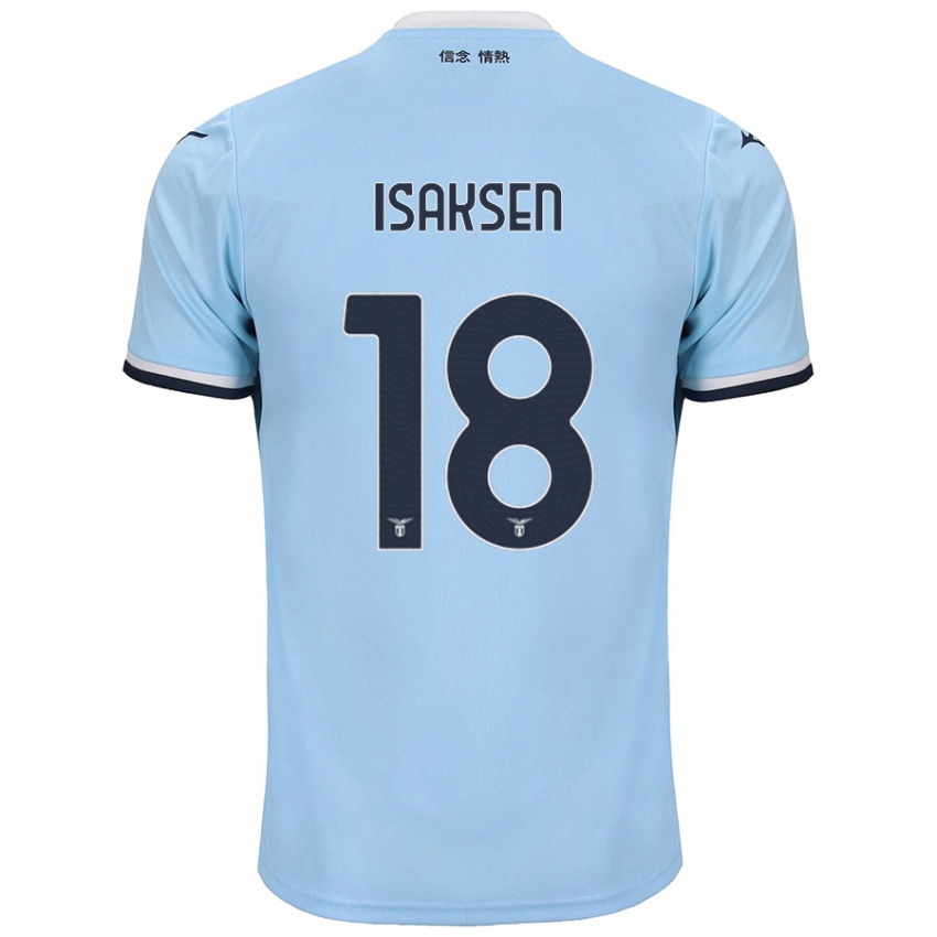 Kinder Gustav Isaksen #18 Blau Heimtrikot Trikot 2024/25 T-Shirt Schweiz