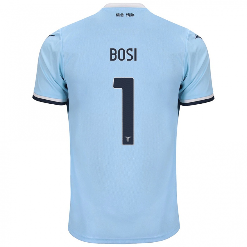 Enfant Maillot Gioele Bosi #1 Bleu Tenues Domicile 2024/25 T-Shirt Suisse