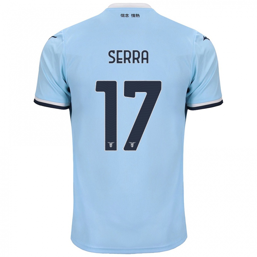 Kinder Federico Serra #17 Blau Heimtrikot Trikot 2024/25 T-Shirt Schweiz