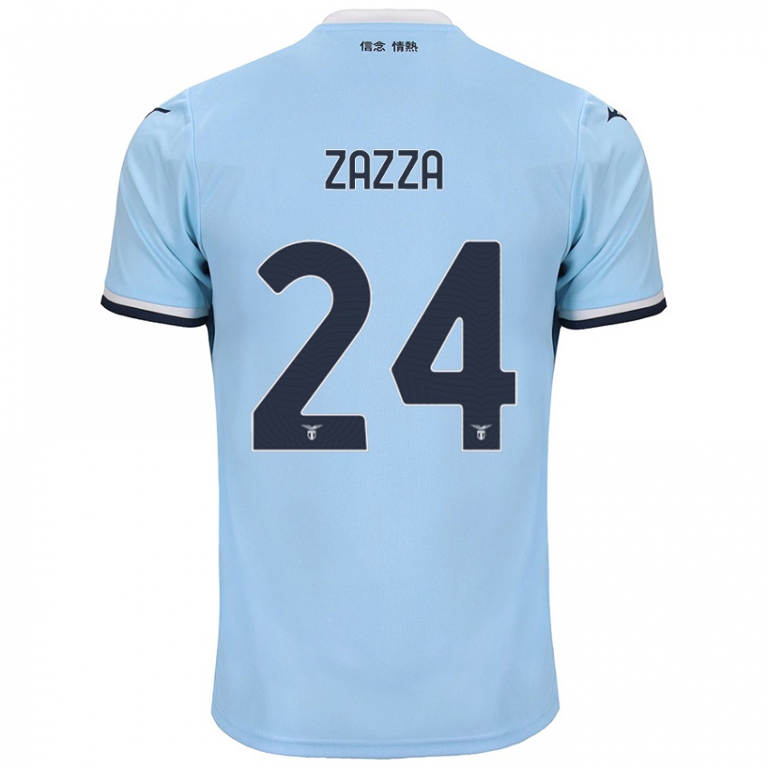 Kinder Matteo Zazza #24 Blau Heimtrikot Trikot 2024/25 T-Shirt Schweiz