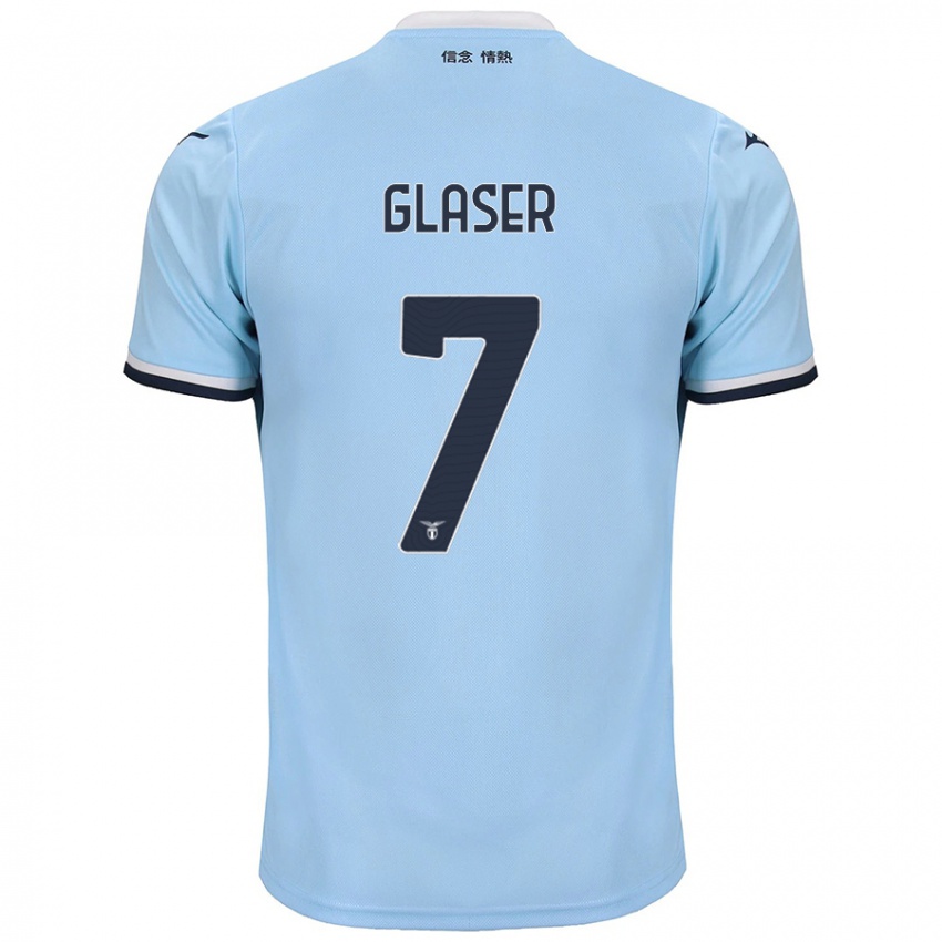 Kinder Julia Glaser #7 Blau Heimtrikot Trikot 2024/25 T-Shirt Schweiz