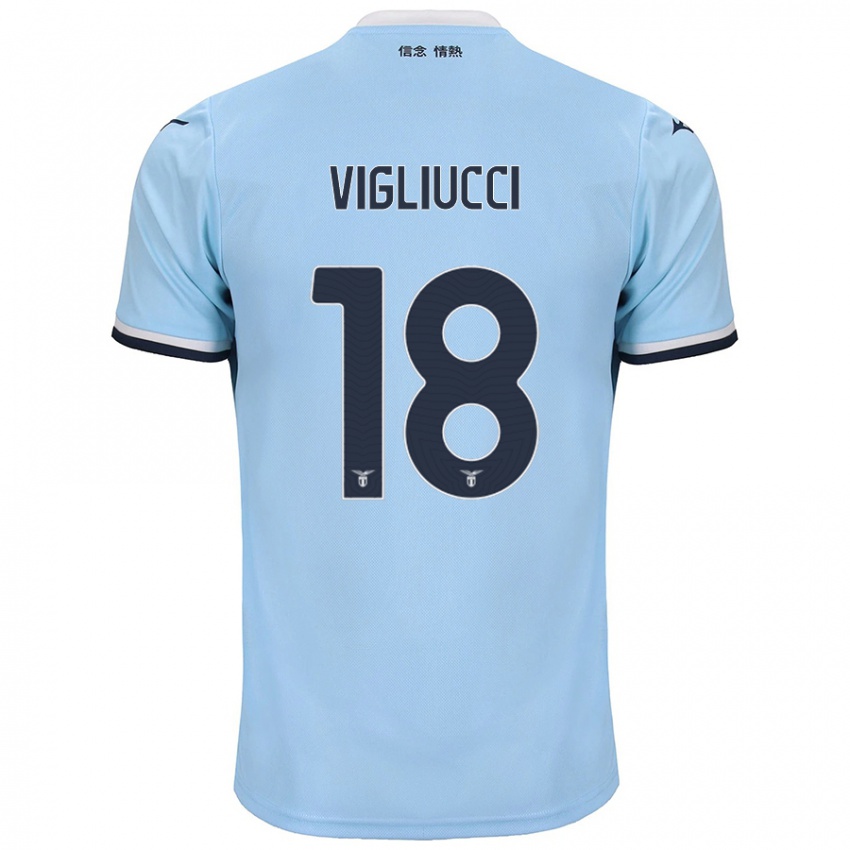 Kinder Chiara Vigliucci #18 Blau Heimtrikot Trikot 2024/25 T-Shirt Schweiz