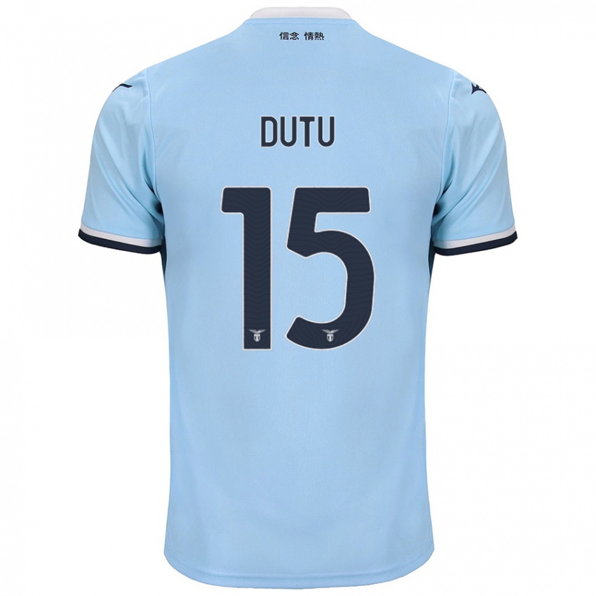 Kinder Matteo Dutu #15 Blau Heimtrikot Trikot 2024/25 T-Shirt Schweiz