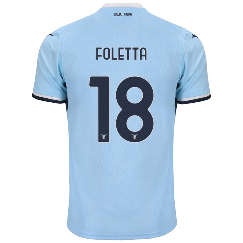 Kinder Isabella Foletta #18 Blau Heimtrikot Trikot 2024/25 T-Shirt Schweiz