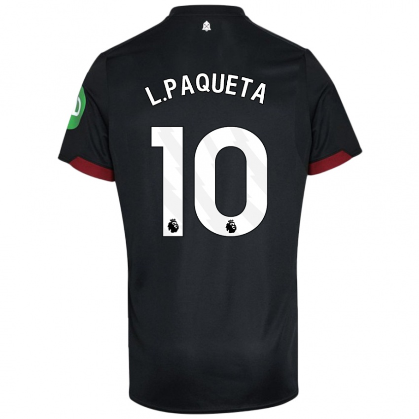 Kinder Lucas Paqueta #10 Schwarz Weiß Auswärtstrikot Trikot 2024/25 T-Shirt Schweiz