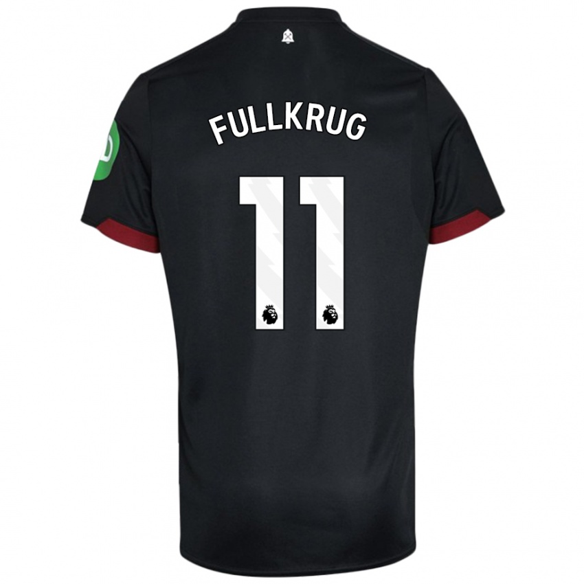 Kinder Niclas Füllkrug #11 Schwarz Weiß Auswärtstrikot Trikot 2024/25 T-Shirt Schweiz