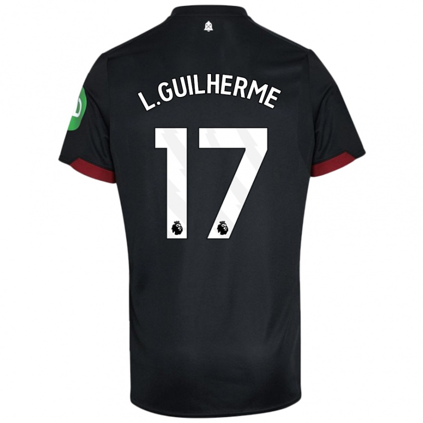 Kinder Luis Guilherme #17 Schwarz Weiß Auswärtstrikot Trikot 2024/25 T-Shirt Schweiz