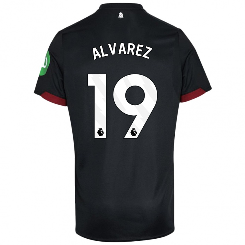 Kinder Edson Alvarez #19 Schwarz Weiß Auswärtstrikot Trikot 2024/25 T-Shirt Schweiz