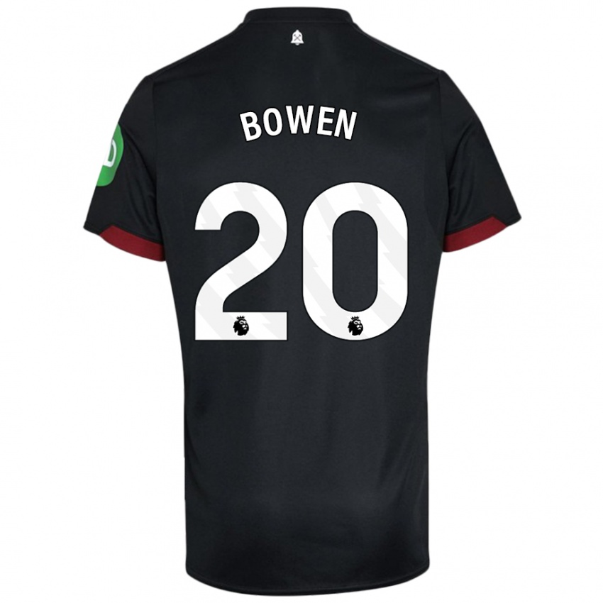 Kinder Jarrod Bowen #20 Schwarz Weiß Auswärtstrikot Trikot 2024/25 T-Shirt Schweiz