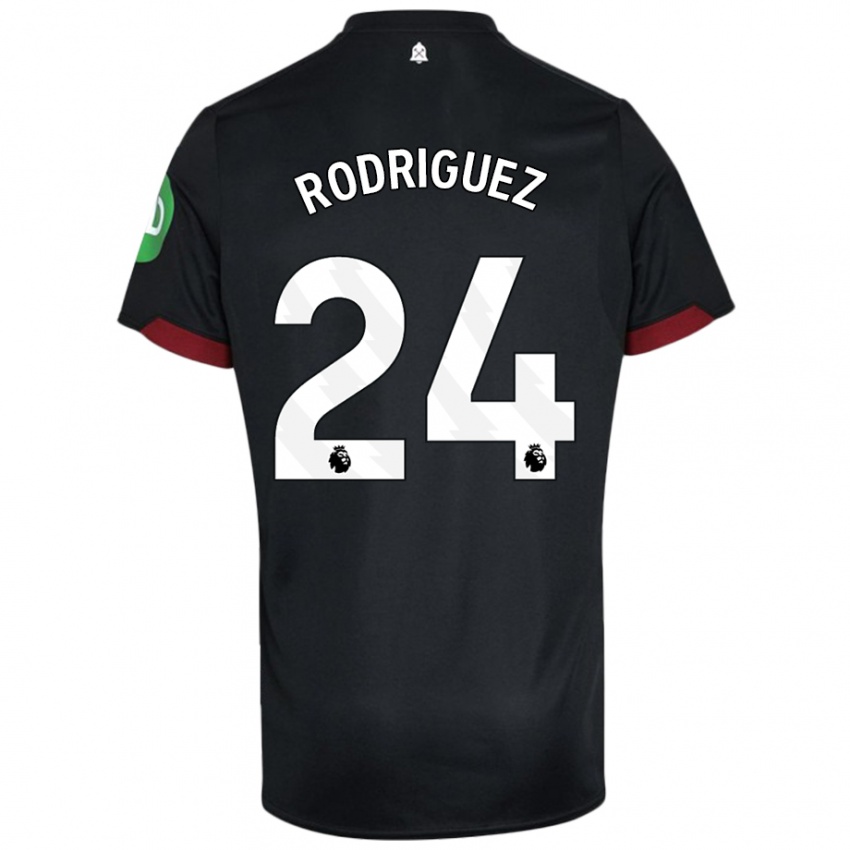 Kinder Guido Rodríguez #24 Schwarz Weiß Auswärtstrikot Trikot 2024/25 T-Shirt Schweiz