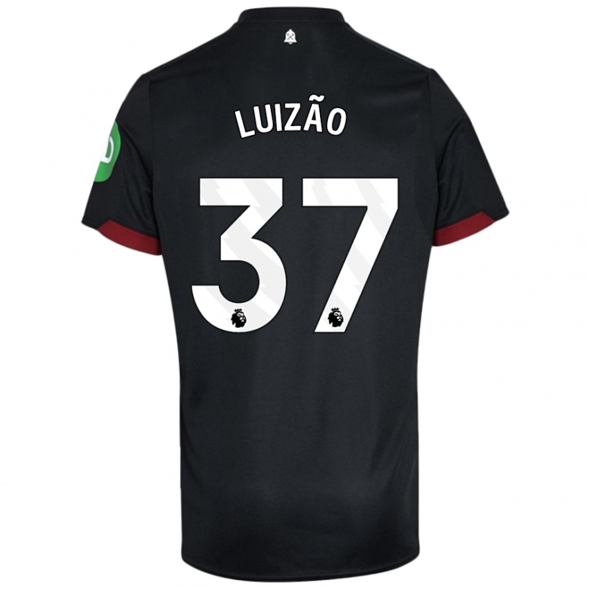 Kinder Luizão #37 Schwarz Weiß Auswärtstrikot Trikot 2024/25 T-Shirt Schweiz