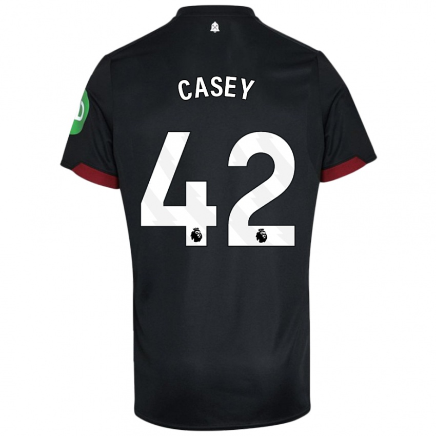 Kinder Kaelan Casey #42 Schwarz Weiß Auswärtstrikot Trikot 2024/25 T-Shirt Schweiz