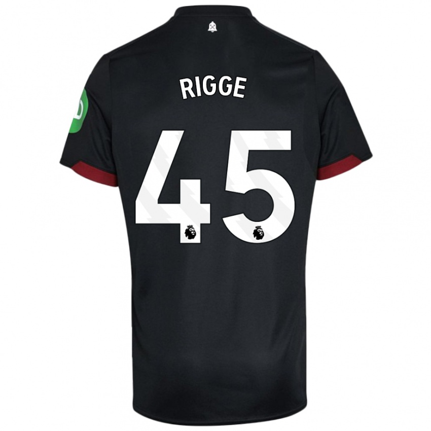 Kinder Daniel Rigge #45 Schwarz Weiß Auswärtstrikot Trikot 2024/25 T-Shirt Schweiz