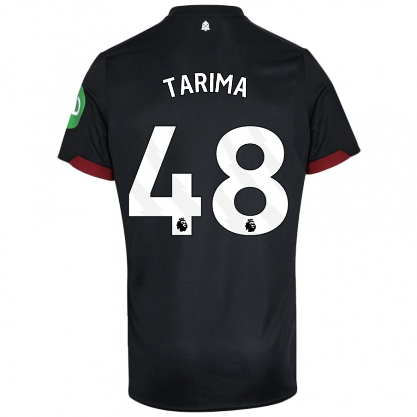 Kinder Sean Tarima #48 Schwarz Weiß Auswärtstrikot Trikot 2024/25 T-Shirt Schweiz