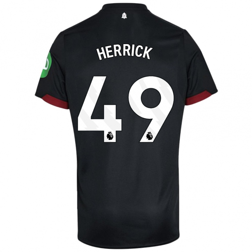 Kinder Finlay Herrick #49 Schwarz Weiß Auswärtstrikot Trikot 2024/25 T-Shirt Schweiz