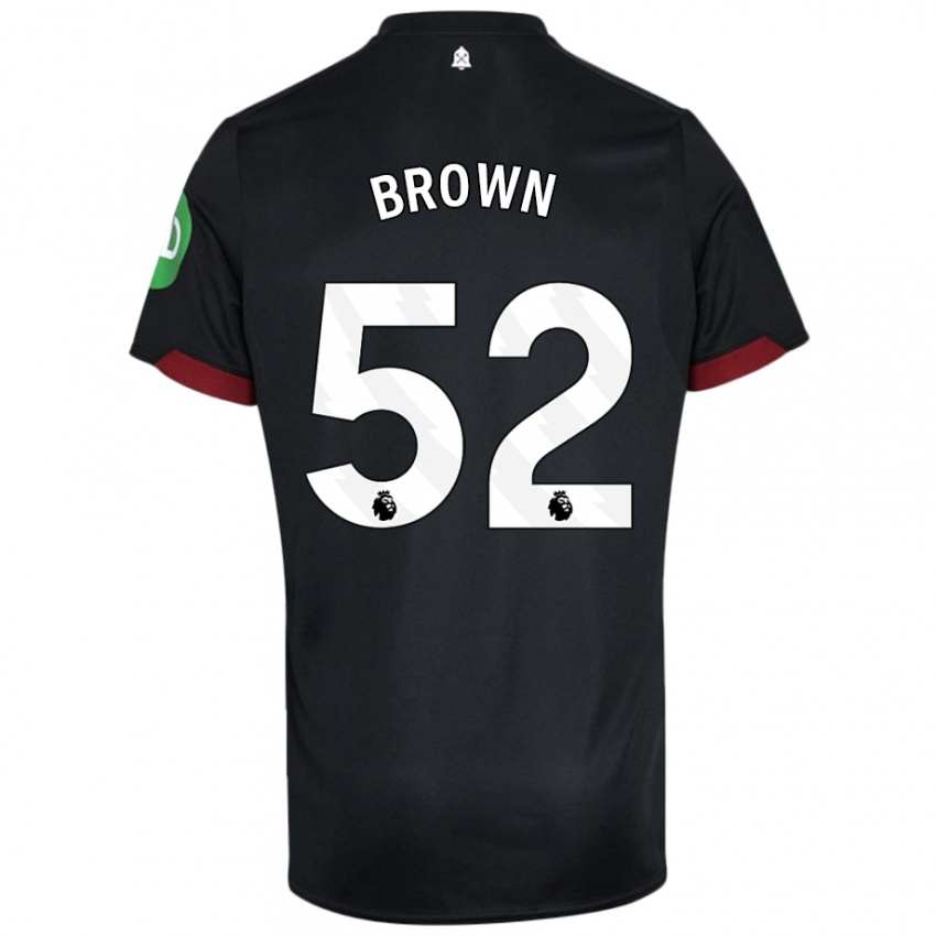 Kinder Luis Brown #52 Schwarz Weiß Auswärtstrikot Trikot 2024/25 T-Shirt Schweiz