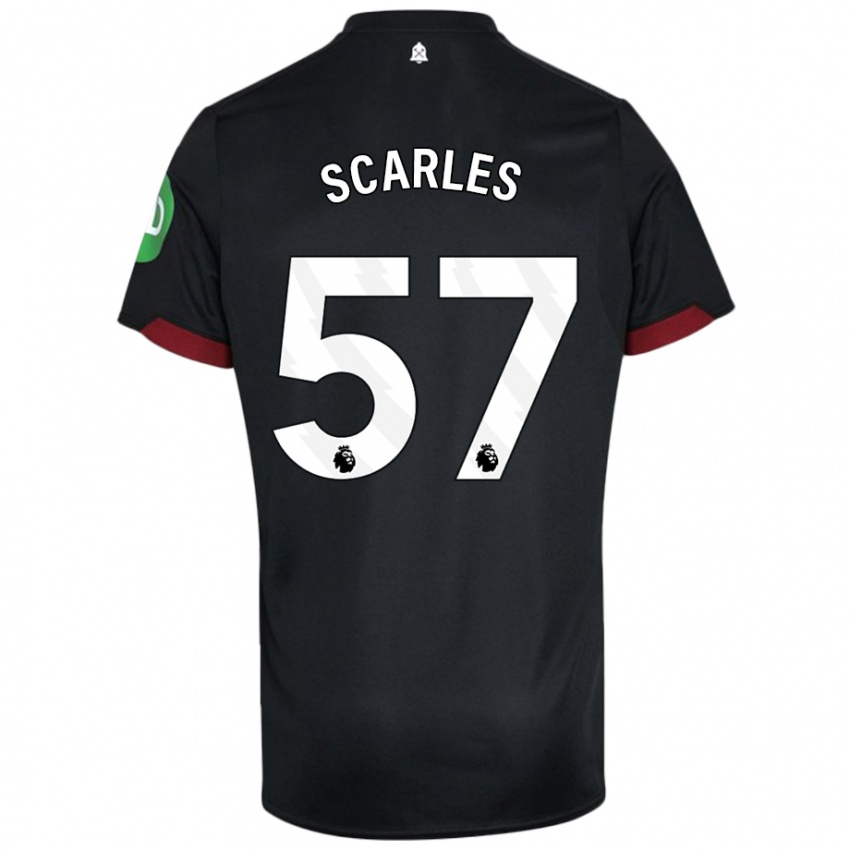 Kinder Oliver Scarles #57 Schwarz Weiß Auswärtstrikot Trikot 2024/25 T-Shirt Schweiz