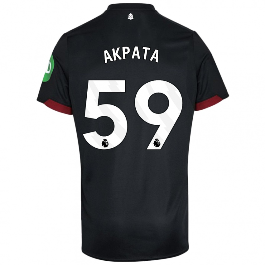 Kinder Tyron Akpata #59 Schwarz Weiß Auswärtstrikot Trikot 2024/25 T-Shirt Schweiz