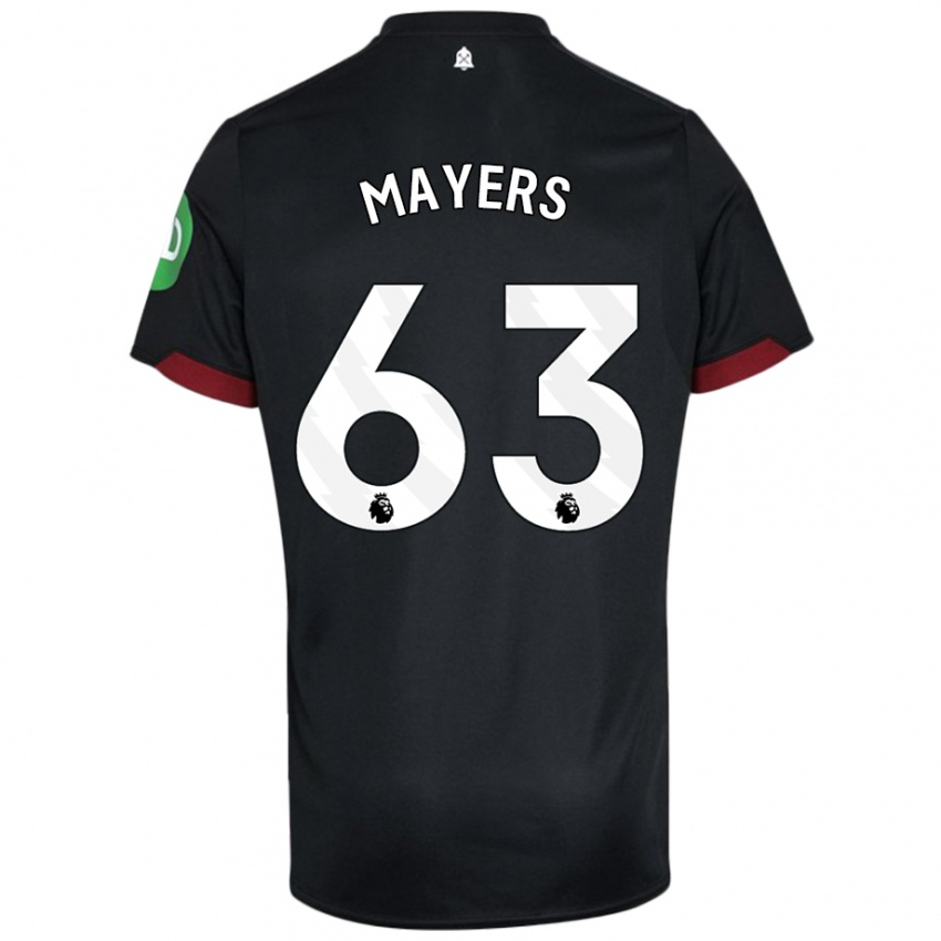 Kinder Ezra Mayers #63 Schwarz Weiß Auswärtstrikot Trikot 2024/25 T-Shirt Schweiz