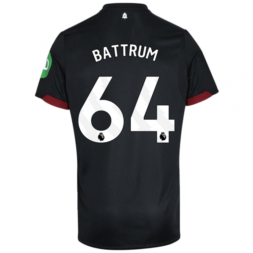 Kinder Ryan Battrum #64 Schwarz Weiß Auswärtstrikot Trikot 2024/25 T-Shirt Schweiz