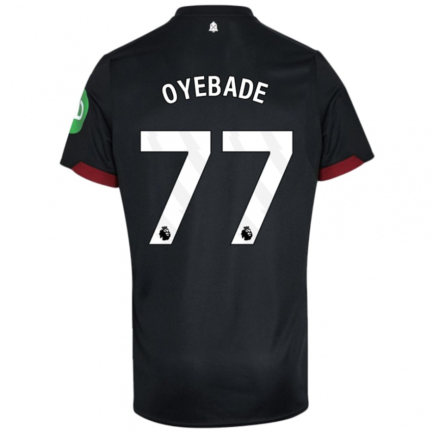 Kinder Rayan Oyebade #77 Schwarz Weiß Auswärtstrikot Trikot 2024/25 T-Shirt Schweiz