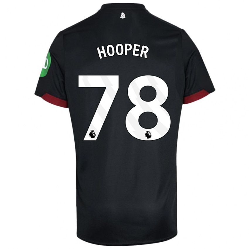 Kinder Finley Hooper #78 Schwarz Weiß Auswärtstrikot Trikot 2024/25 T-Shirt Schweiz