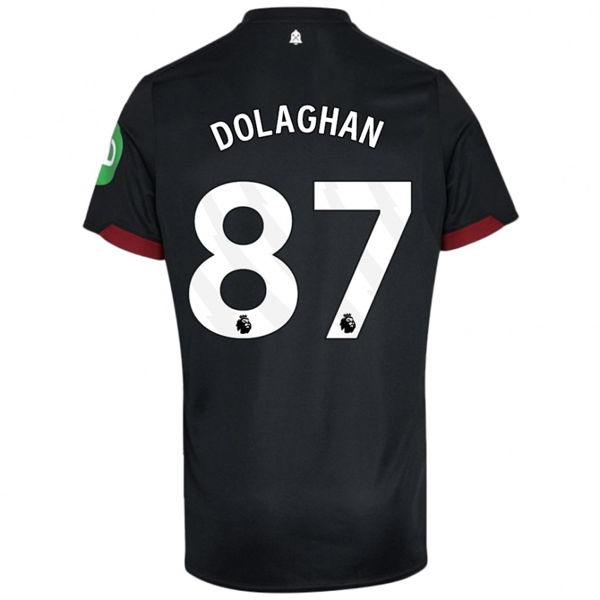 Kinder Brad Dolaghan #87 Schwarz Weiß Auswärtstrikot Trikot 2024/25 T-Shirt Schweiz