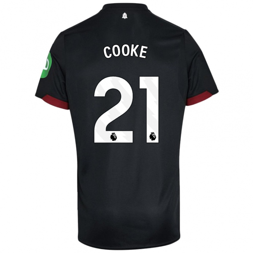 Kinder Shannon Cooke #21 Schwarz Weiß Auswärtstrikot Trikot 2024/25 T-Shirt Schweiz