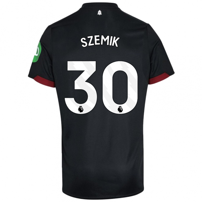 Kinder Kinga Szemik #30 Schwarz Weiß Auswärtstrikot Trikot 2024/25 T-Shirt Schweiz