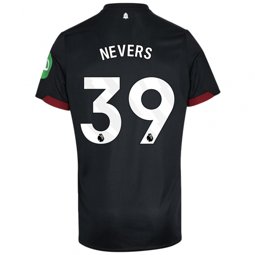 Kinder Thierry Nevers #39 Schwarz Weiß Auswärtstrikot Trikot 2024/25 T-Shirt Schweiz