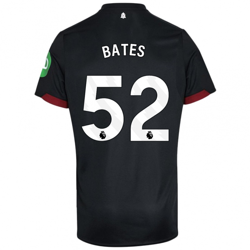 Kinder Billy Bates #52 Schwarz Weiß Auswärtstrikot Trikot 2024/25 T-Shirt Schweiz